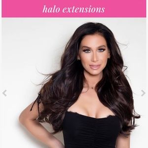 Halo 22” layered hair extensions. Color #2, dark brown